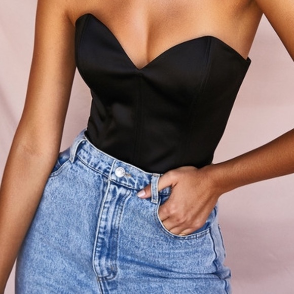 House of CB Other - House of CB : Black “Trixie” Corset Bodysuit